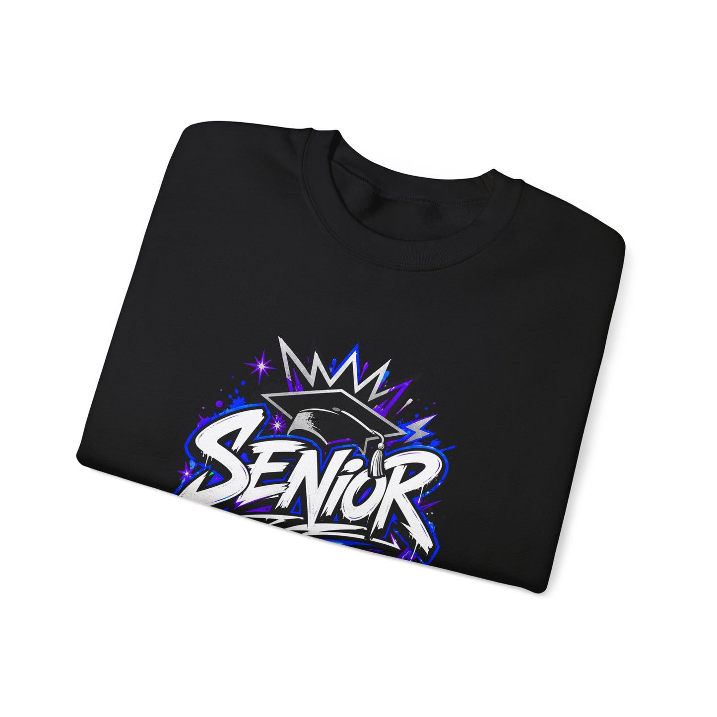 Senior 2026 Graffiti Sweatshirt | Class of 2026 Graduation Crewneck | Purple and Blue Senior Sweater