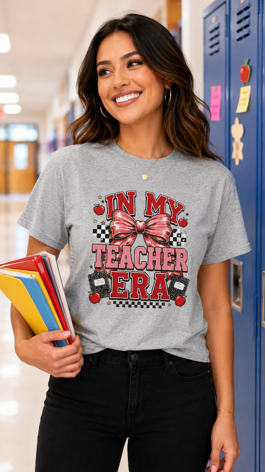 In My Teacher Era Tee | Cute Bow Back to School Shirt