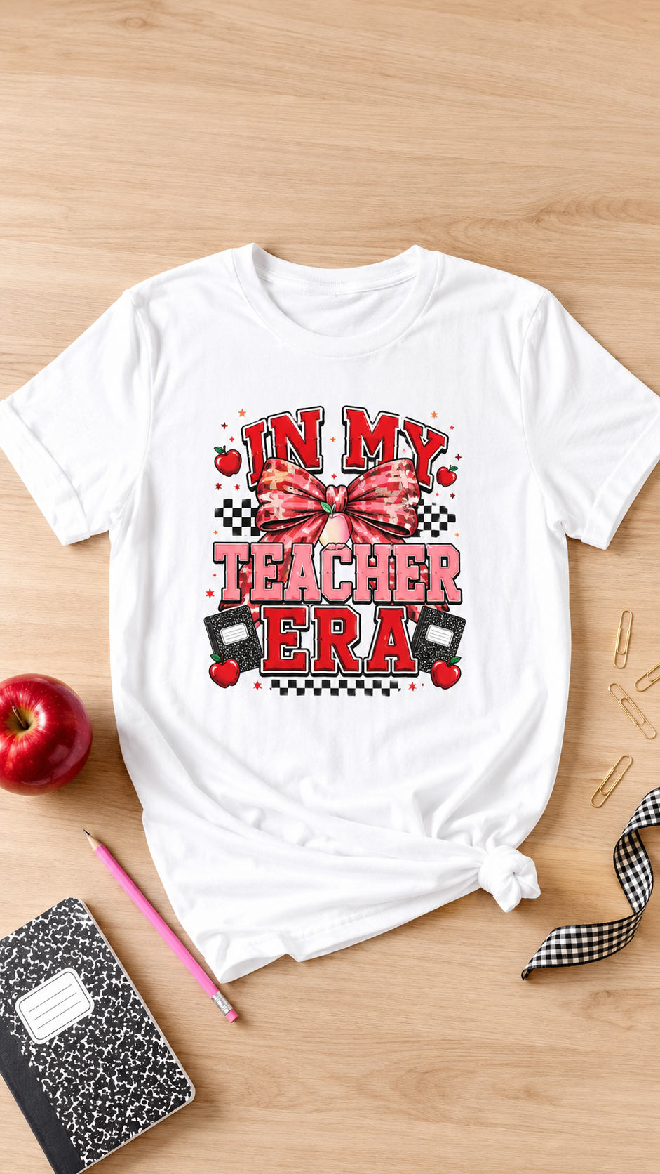In My Teacher Era T-Shirt, Cute Bow Teacher Shirt, Back to School Tee, Teacher Appreciation Gift, Gildan Softstyle Unisex