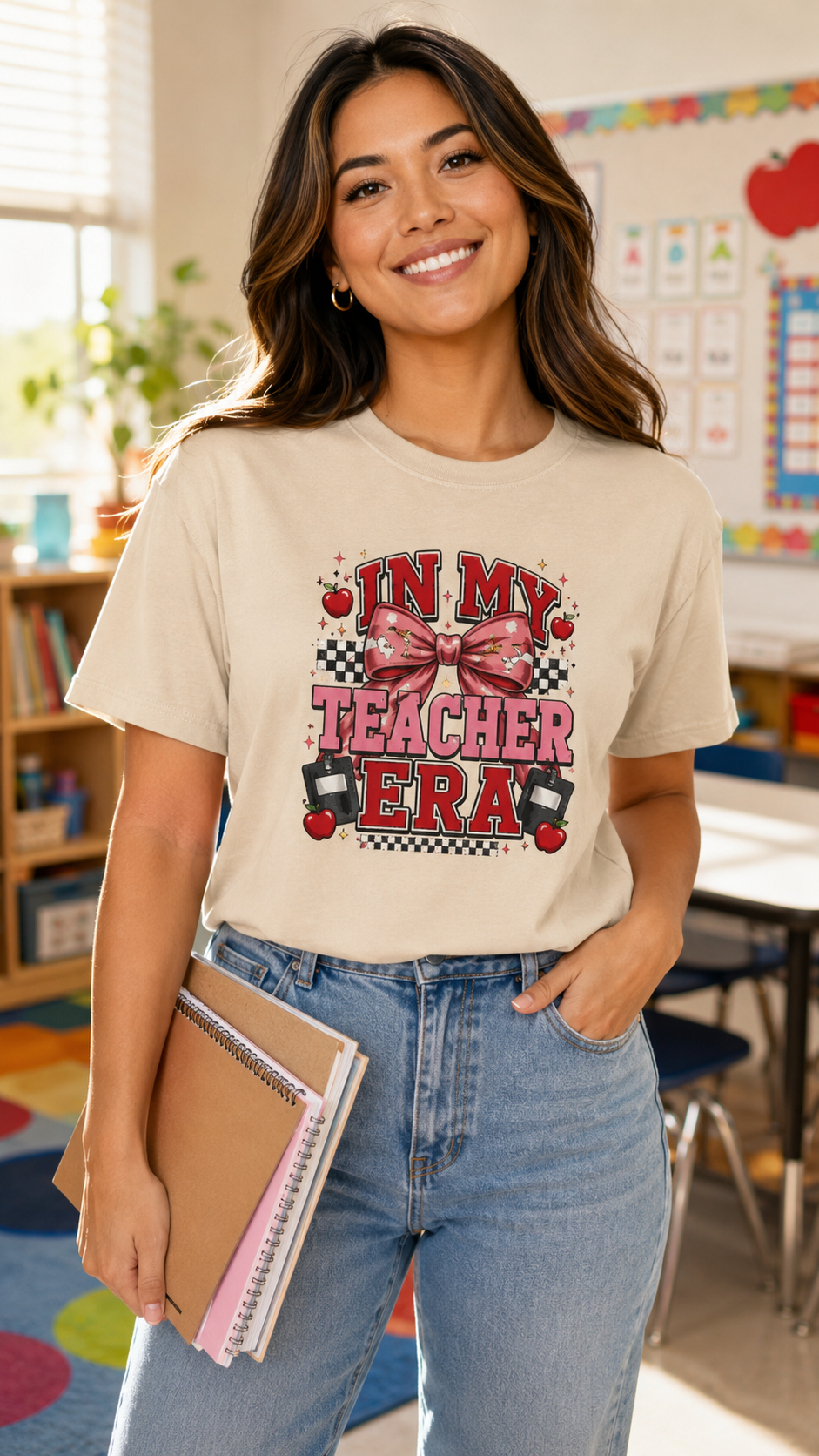 In My Teacher Era T-Shirt, Cute Bow Teacher Shirt, Back to School Tee, Teacher Appreciation Gift, Gildan Softstyle Unisex