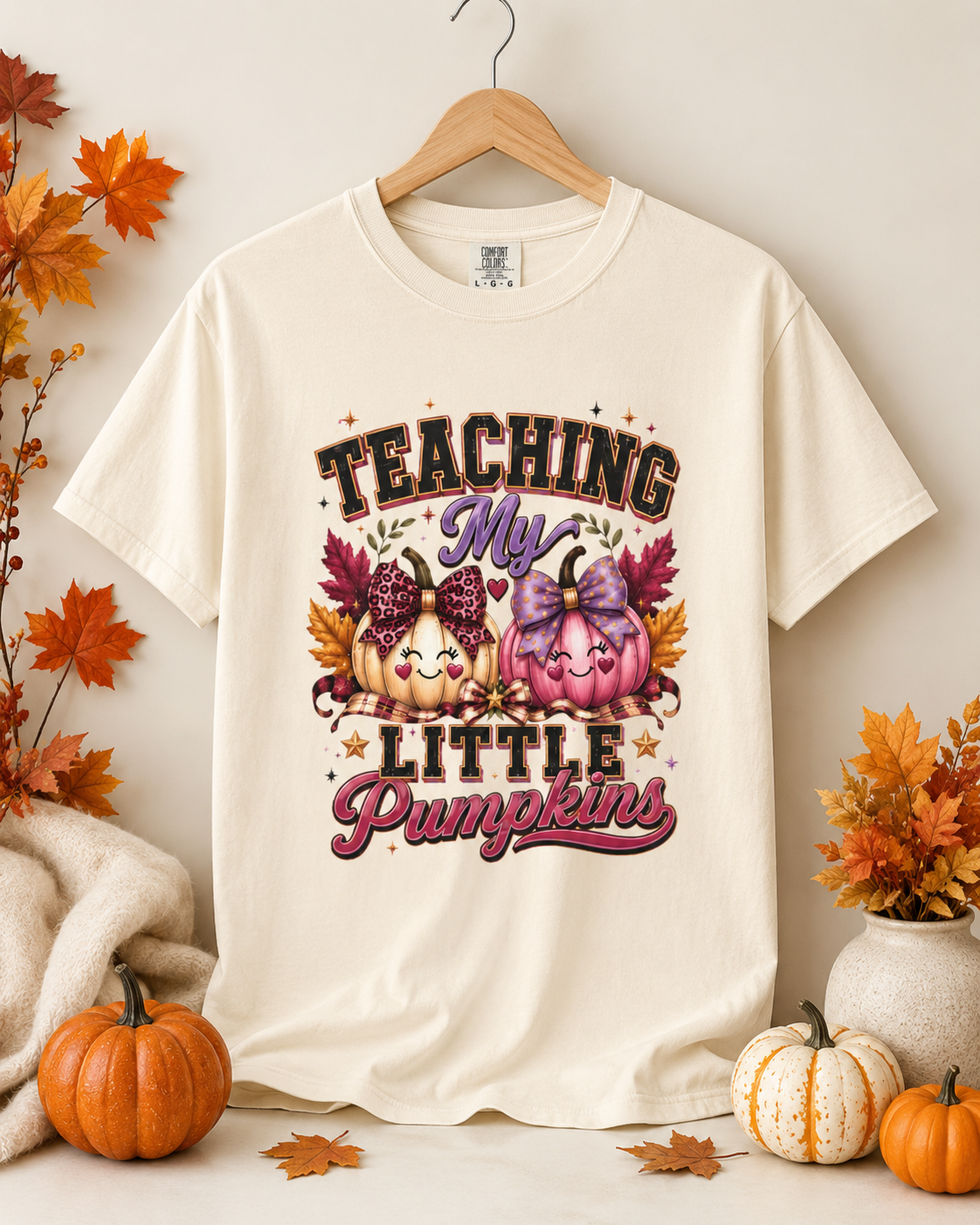 Teaching My Little Pumpkins T-Shirt | Teacher Fall Pumpkin Design