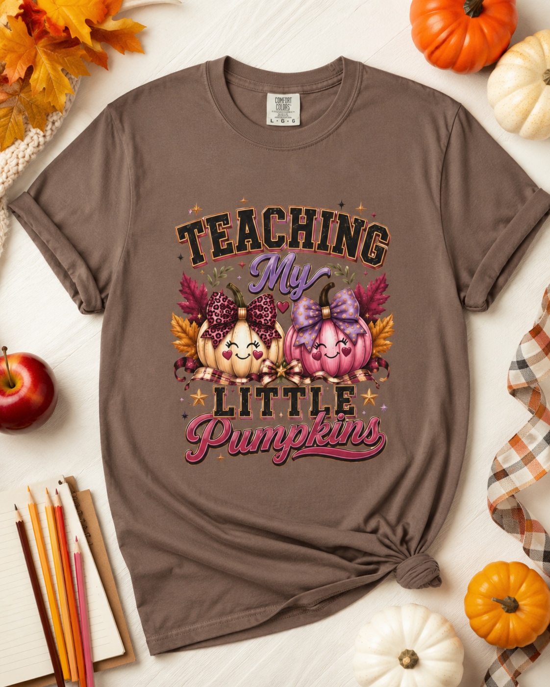 Teaching My Little Pumpkins T-Shirt | Teacher Fall Pumpkin Design