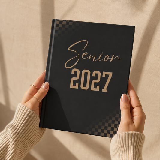 Senior 2027 Hardcover Journal "Your Best Chapters Are Still Ahead" Matte Black Keepsake