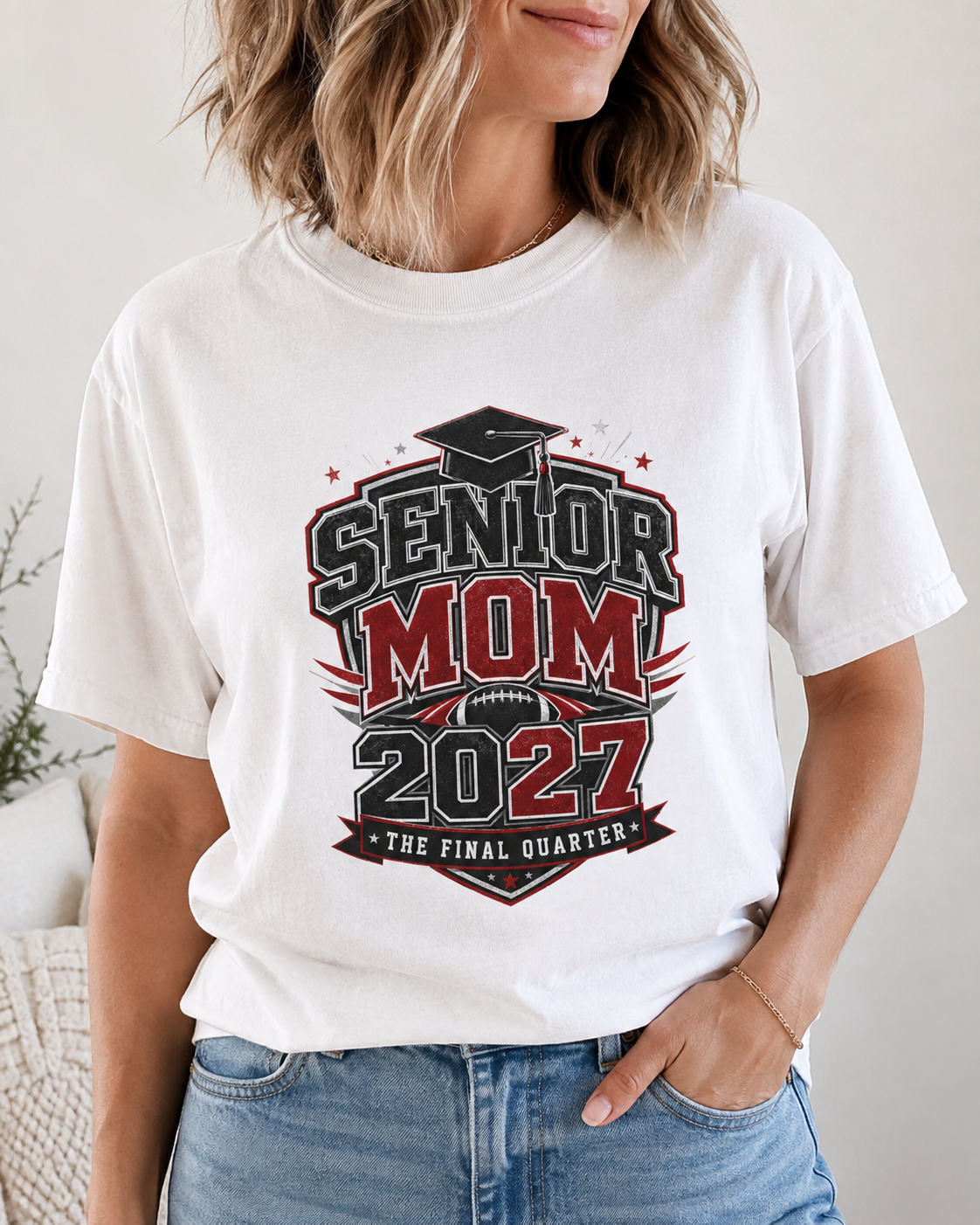 Senior Mom 2027 T-Shirt | Graduation Mom Tee, Class of 2027