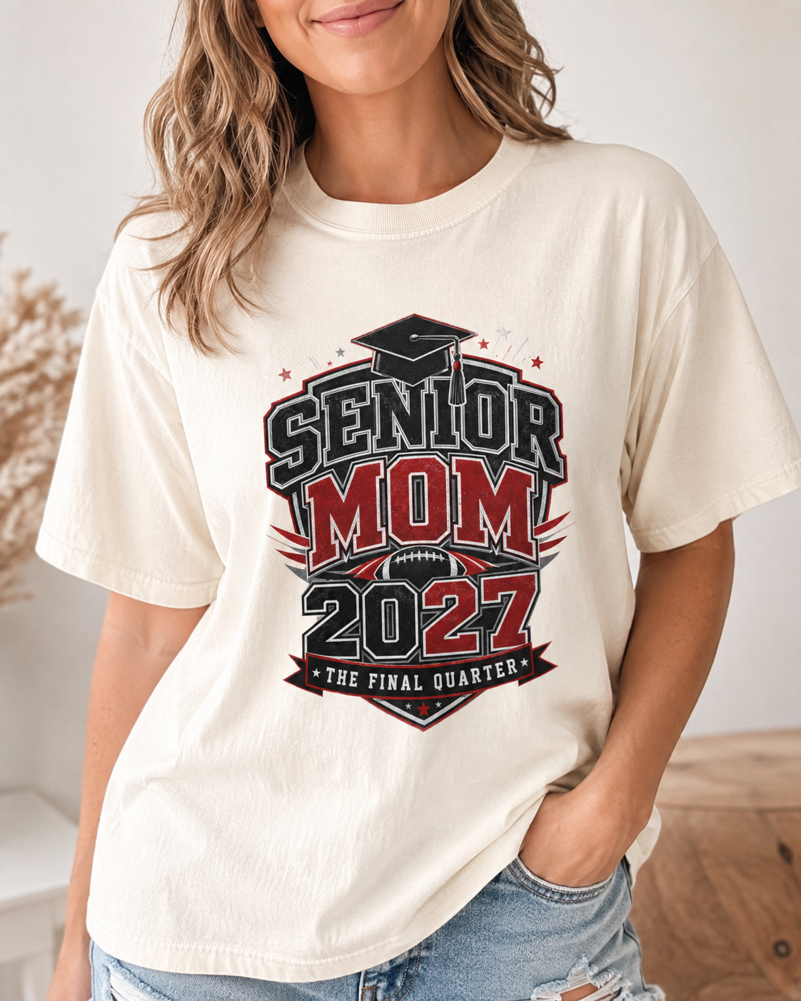 Senior Mom 2027 T-Shirt | Graduation Mom Tee, Class of 2027