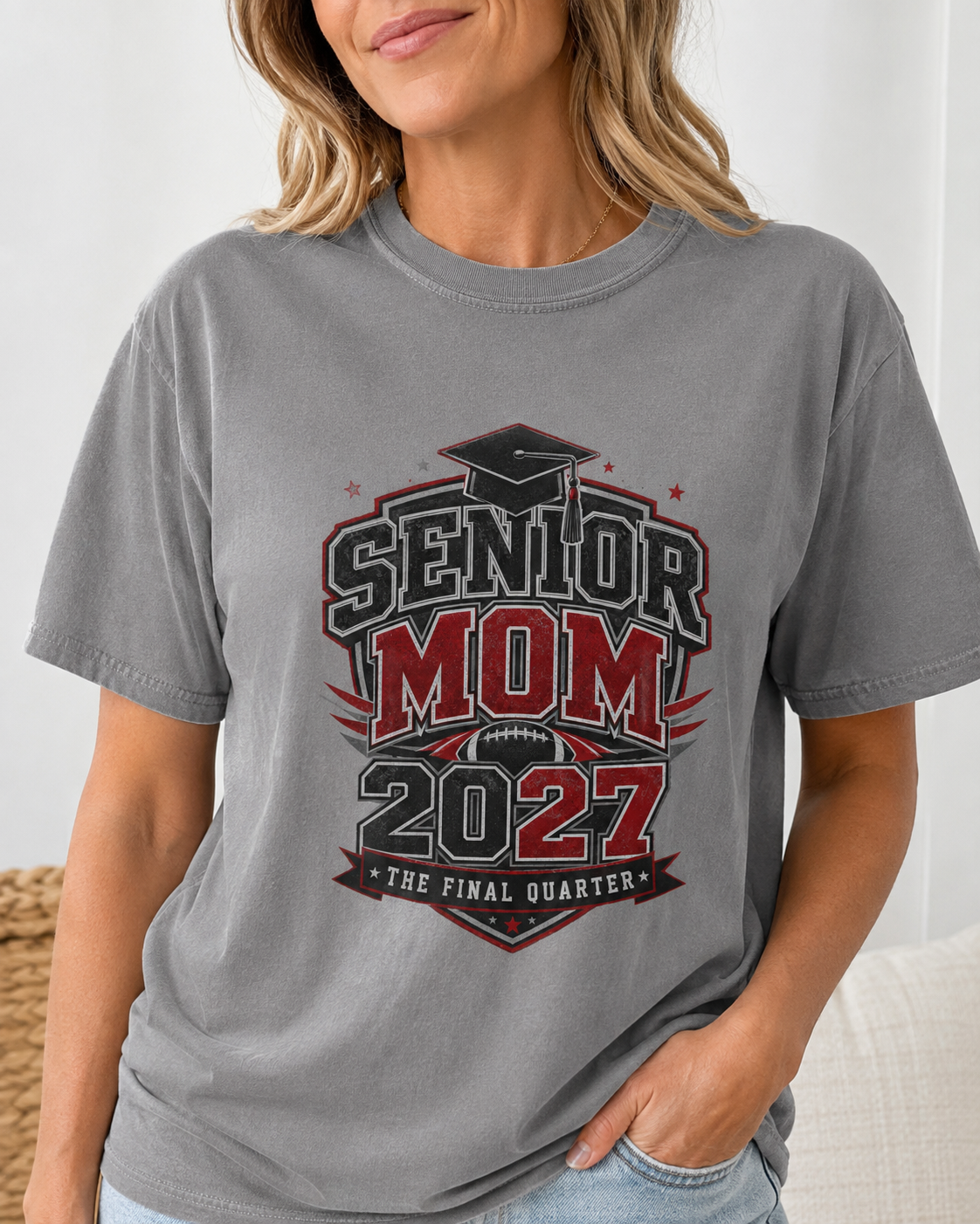 Senior Mom 2027 T-Shirt | Graduation Mom Tee, Class of 2027
